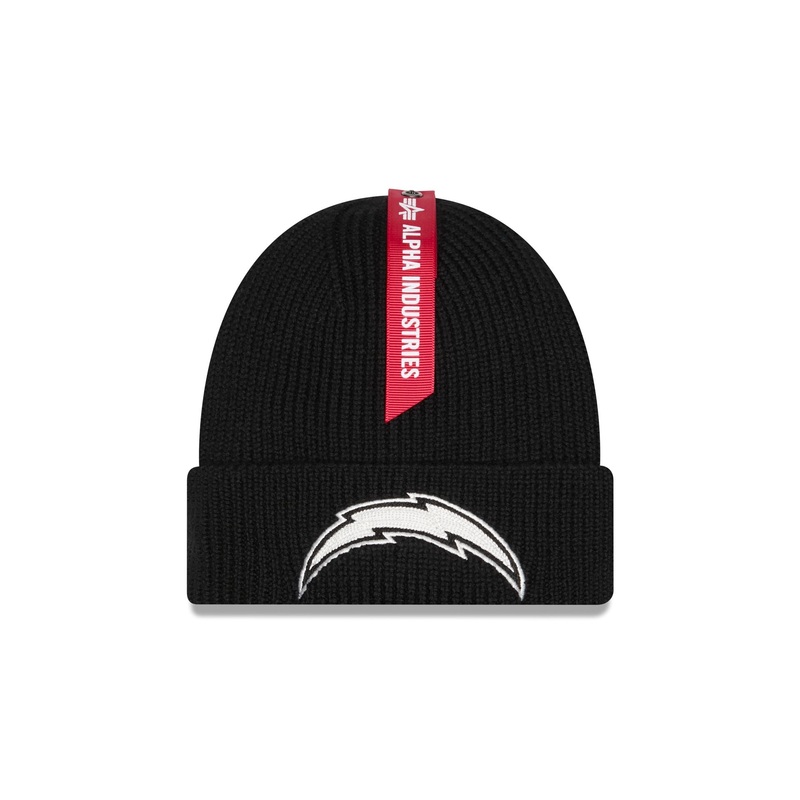 Alpha Industries x Los Angeles Chargers Black Cuff Knit Hat