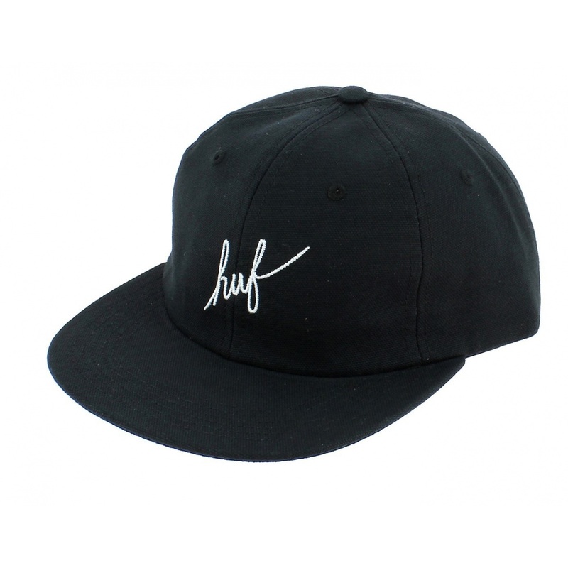 Casquette Strapback Script Coton Noir – Huf