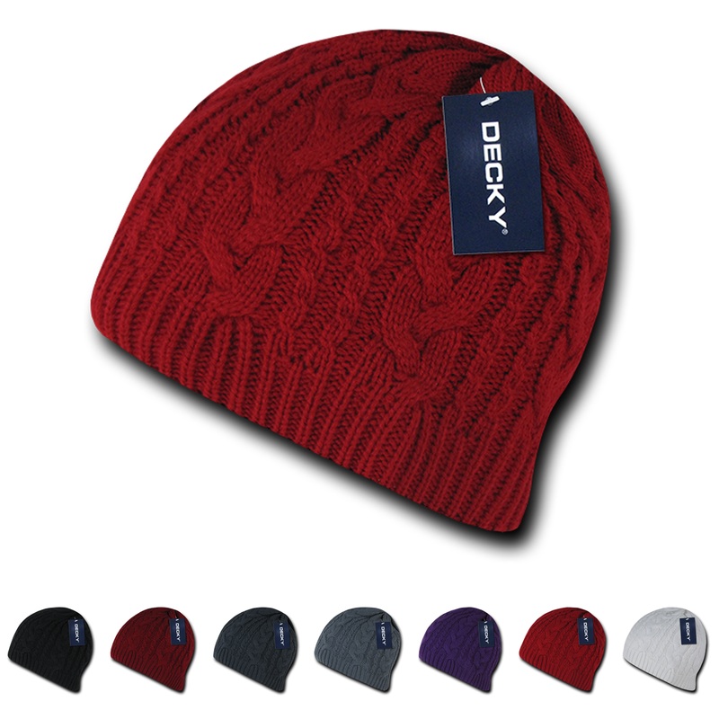 Decky 634 – Braidy Knit Beanie, Knit Cap