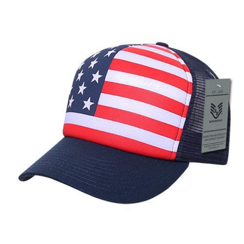 America USA Flag Trucker Foam Mesh Hat – A11