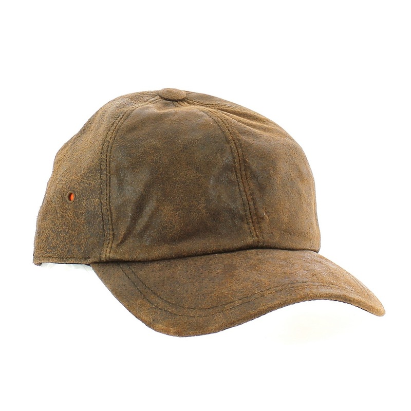<span style=color:#674f28;><strong>Casquette Robinson en Cuir</strong></span>