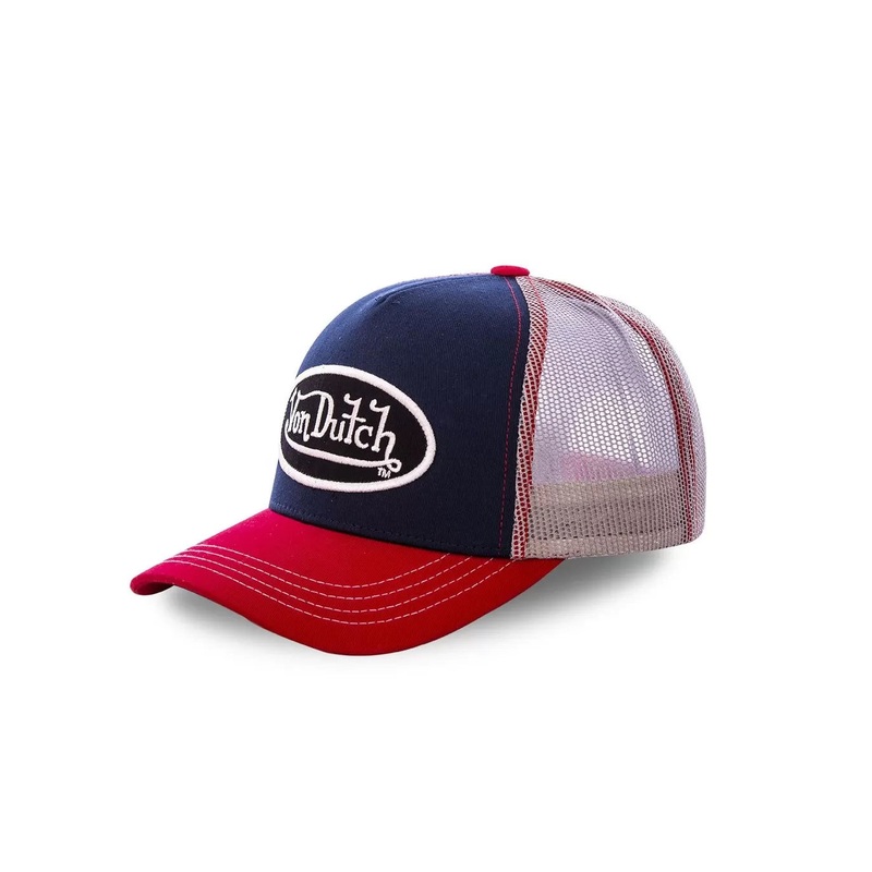 Von Dutch – Oval Patch – Navy/Red/Grey Trucker Cap