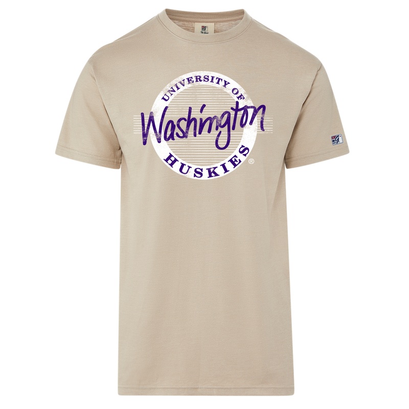 Washington Retro Circle Tee|Wheat|S|M|L|XL|XXL