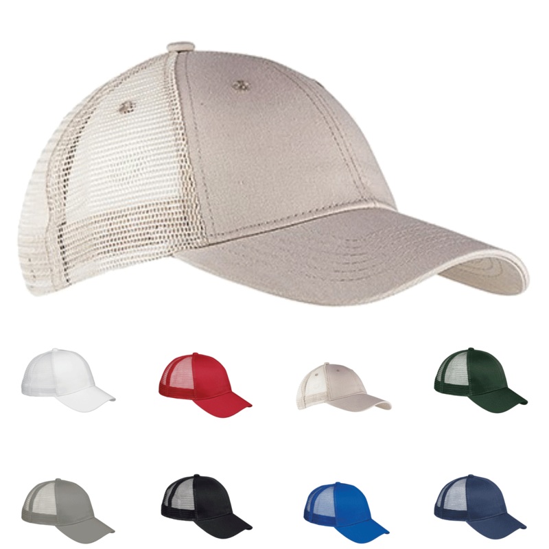 Big Accessories BX019 6-Panel Structured Trucker Cap