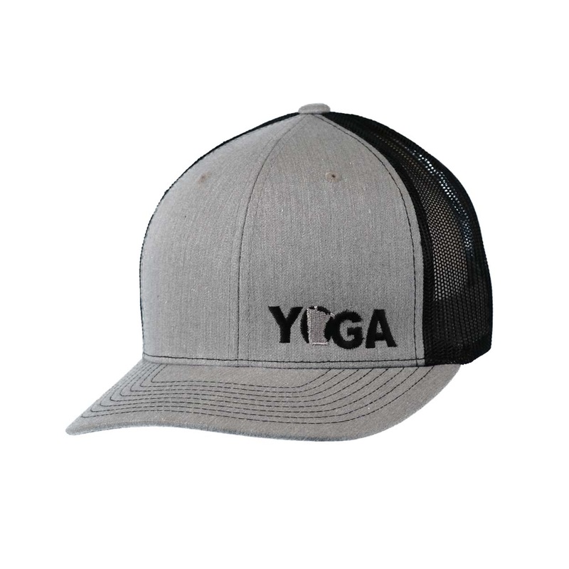 Yoga Minnesota  Pro Embroidered Snapback Trucker Hat Heather Gray/Black