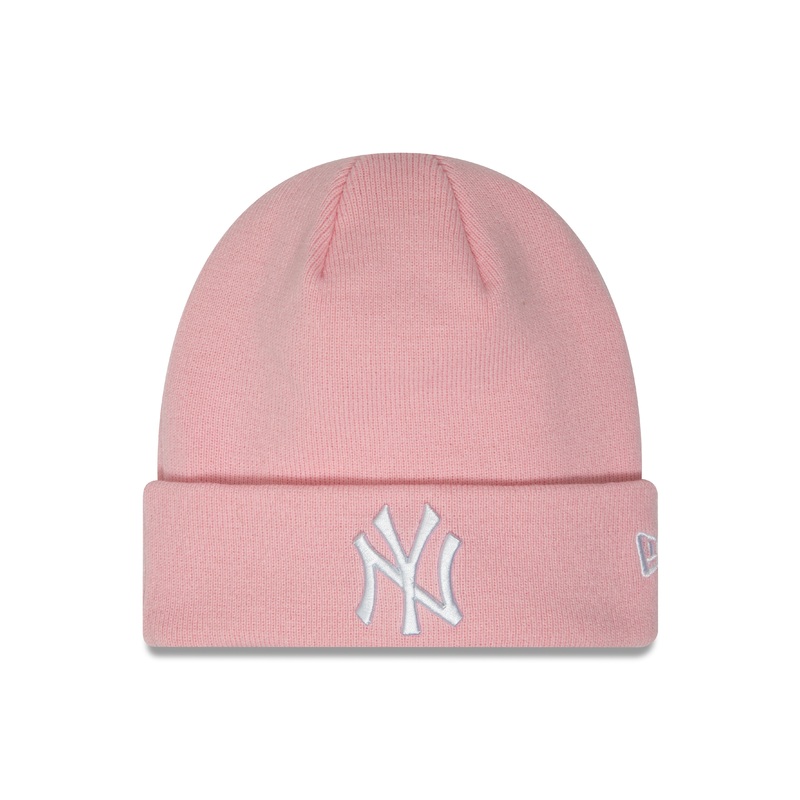 New Era – MLB Essential Cuff Beanie – New York Yankees – Pink/White