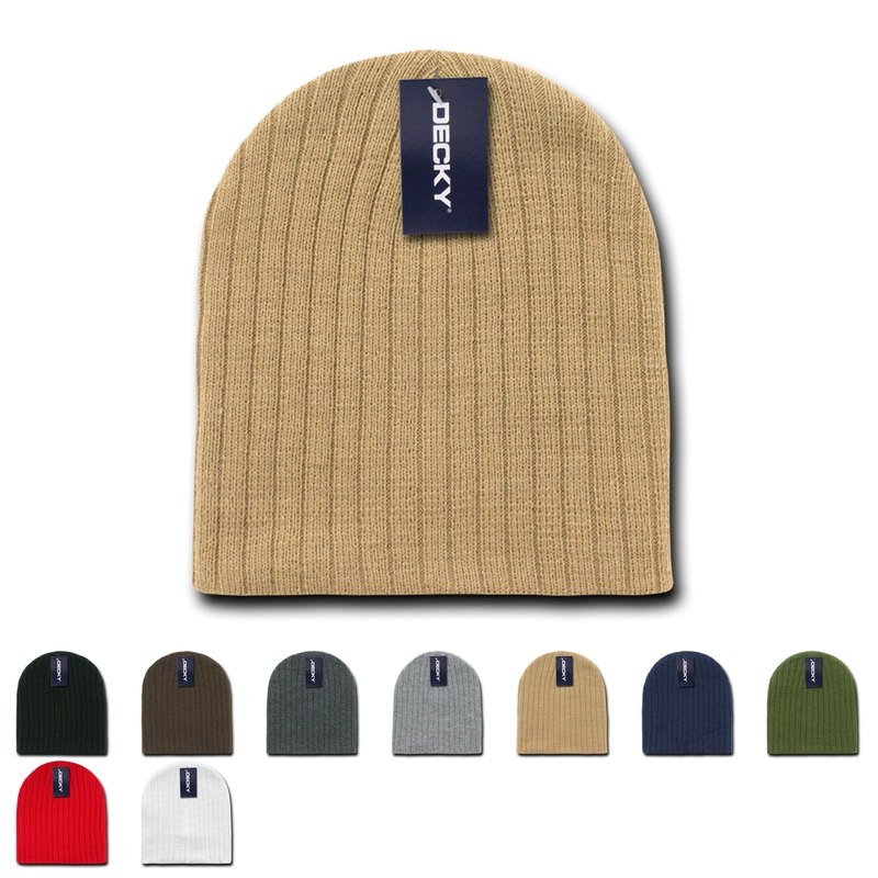 Decky 601 Cable Knit Beanie|Black|Brown|Heather Charcoal|Heather Grey|Khaki|Navy|Olive|Red|Royal|White