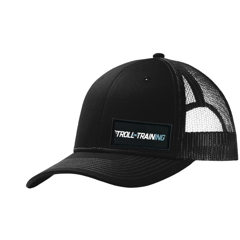 Troll Training   Patch Snapback Trucker Hat Black