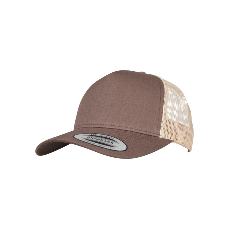 5-Panel Retro Trucker 2-Tone Cap – Brown/Khaki