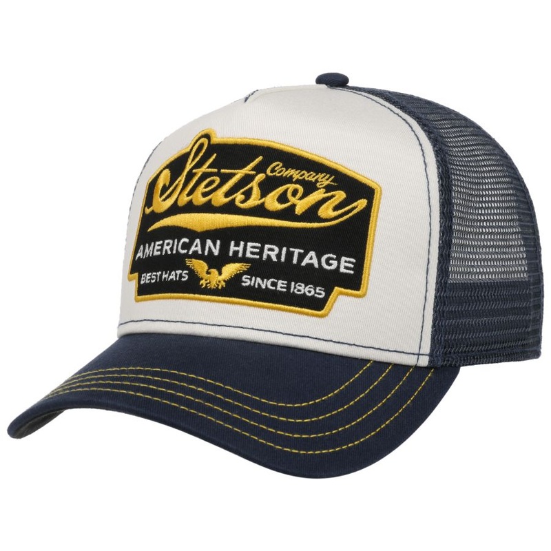American Heritage Trucker Cap – White/Navy