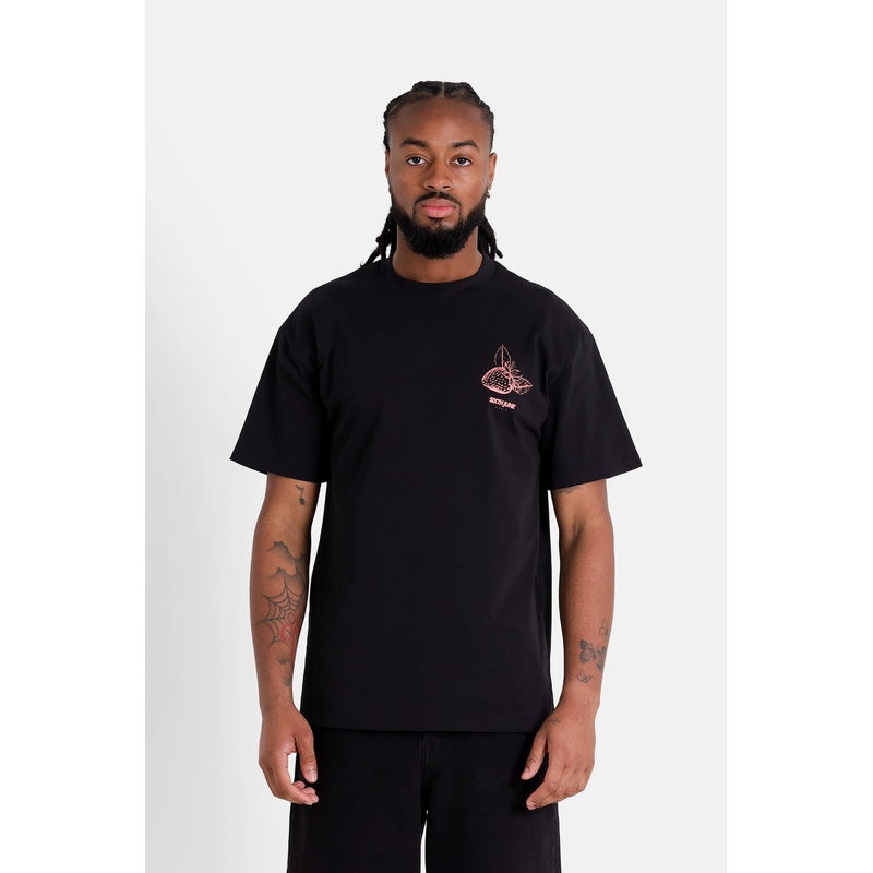 SIXTH JUNE – Strawberry Print SS Tshirt – Black