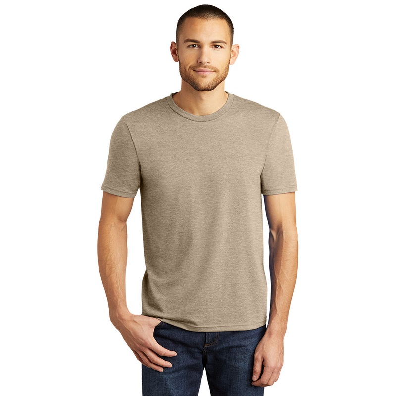 District DM130 Perfect Tri Tee – Desert Tan Heather