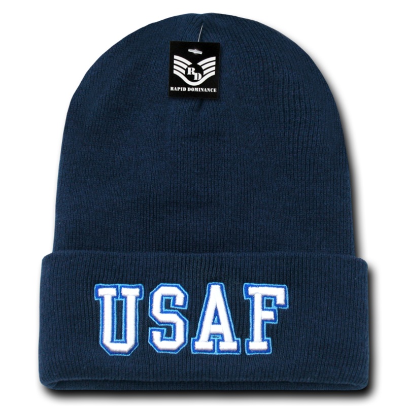 United States Air Force Beanie, Air Force Knit Cap, USAF Beanie, USAF Text – Rapid Dominance S81