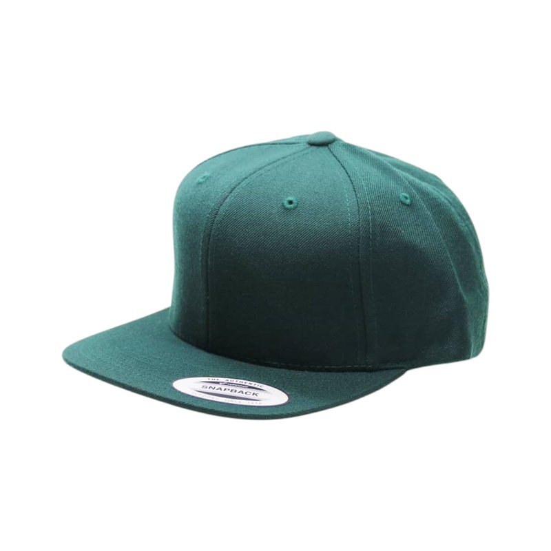 6-Panel, Monotone Snapback Cap – Flat Brim
