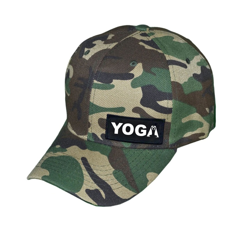 Yoga Meditation Logo   Patch Velcro Baseball Cap Hat Camo