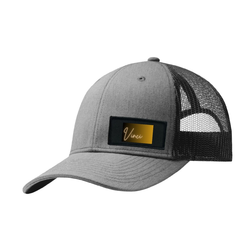 Vinci   Patch Snapback Trucker Hat Heather Gray/Black