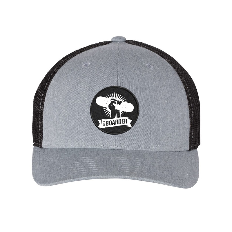 Be a Boarder    Patch Snapback Trucker Hat Heather Gray/Black