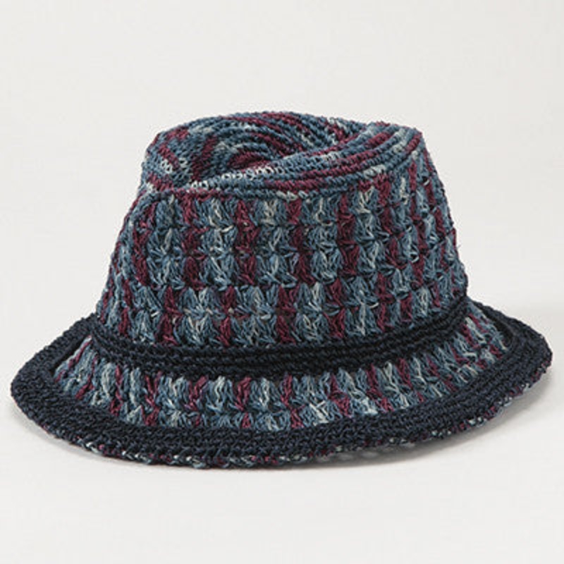 ABACA HAT TIE DYE|Navy|Green|Brown