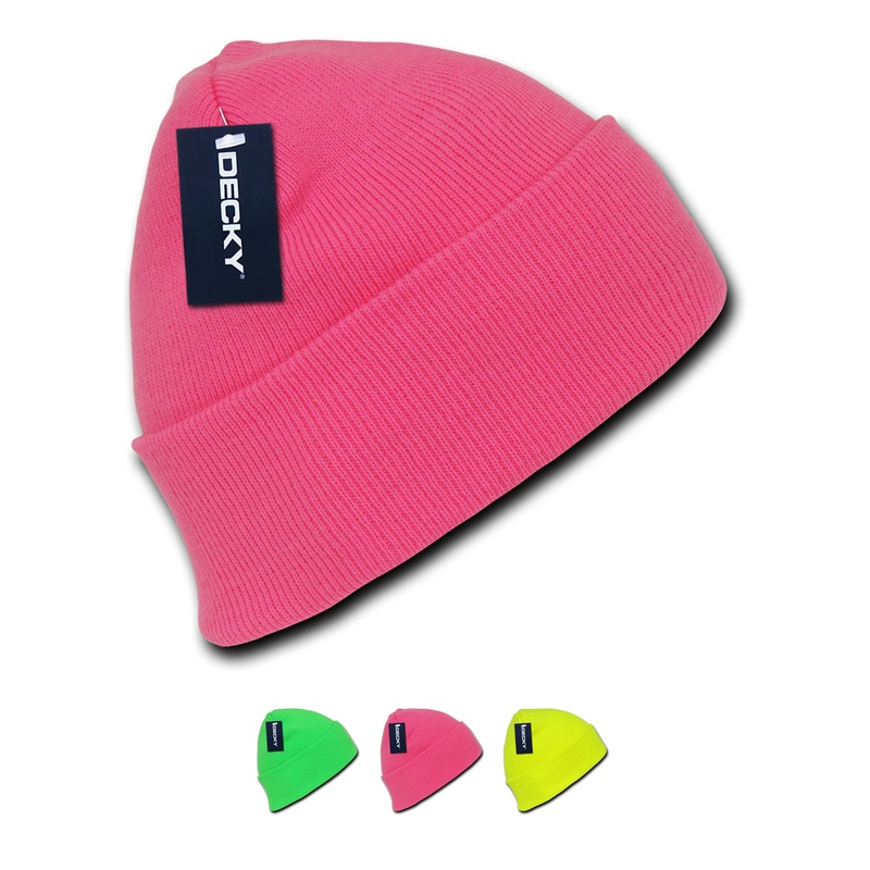 Decky 813 – Neon Long Beanie, Acrylic Knit Cap