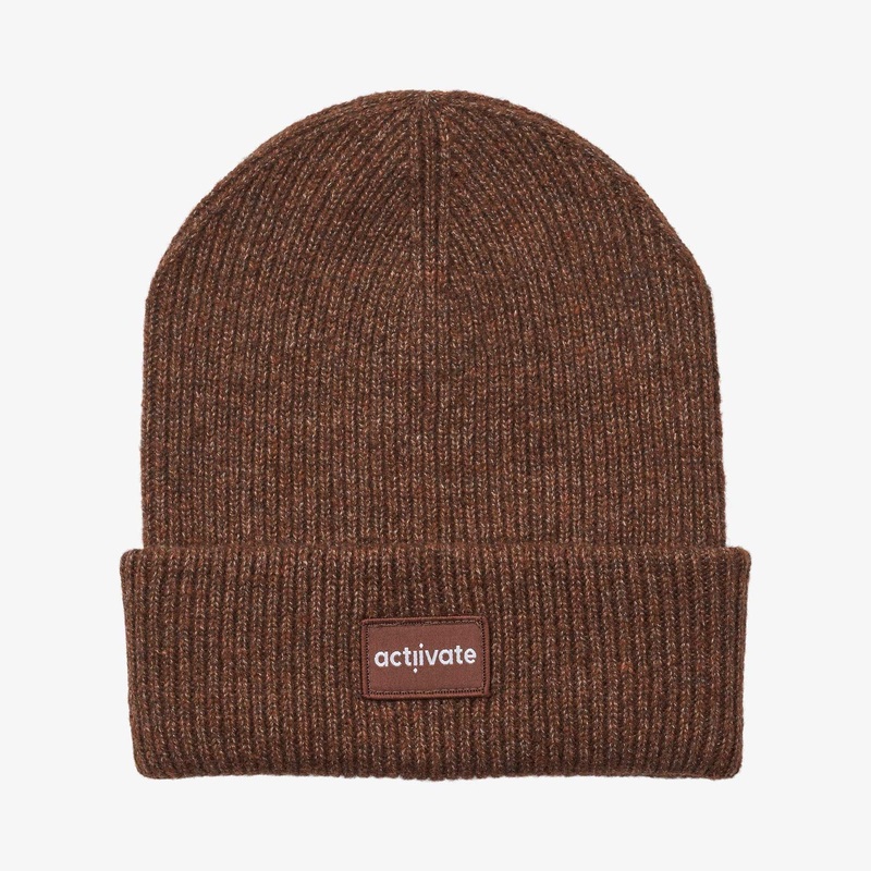 Actiivate – BROOKE Fold Beanie – Brown