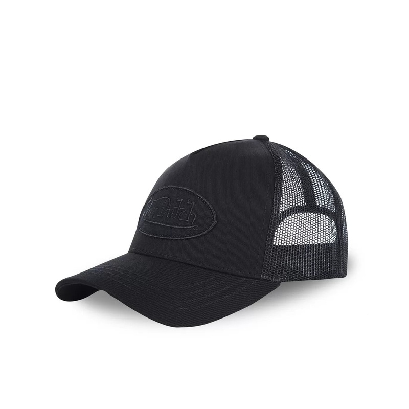 Von Dutch – Oval Patch Black On Black Trucker Cap