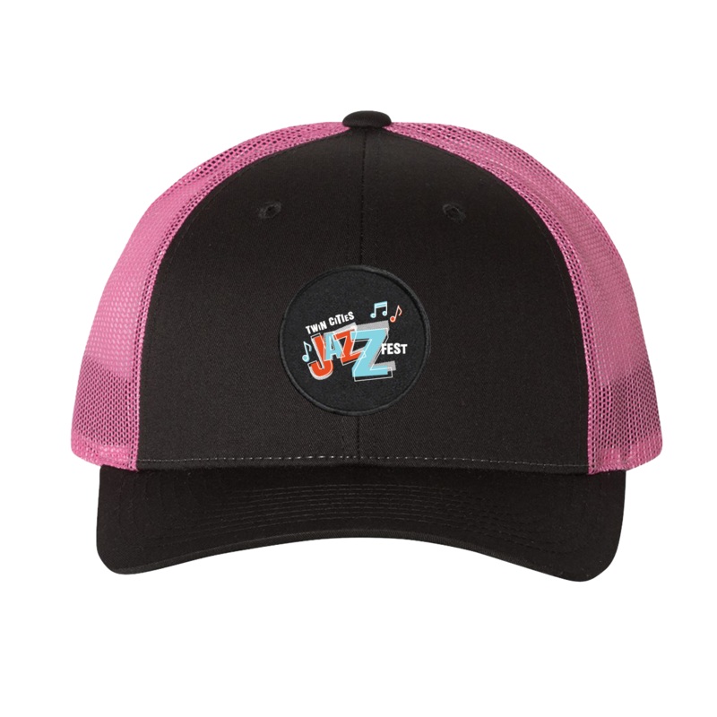 Twin Cities Jazz Festival    Patch Snapback Trucker Hat Dark Gray/Neon Pink
