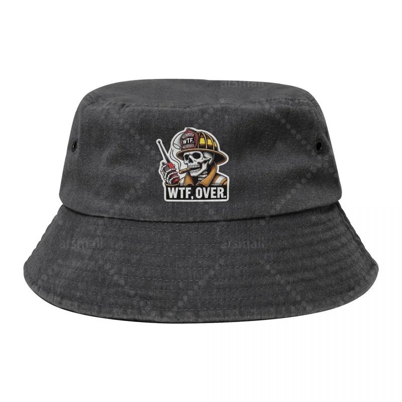 WTF,Over Unisex Cotton Bucket Hats Adjustable Outdoor Sun Hat For Beach Travel