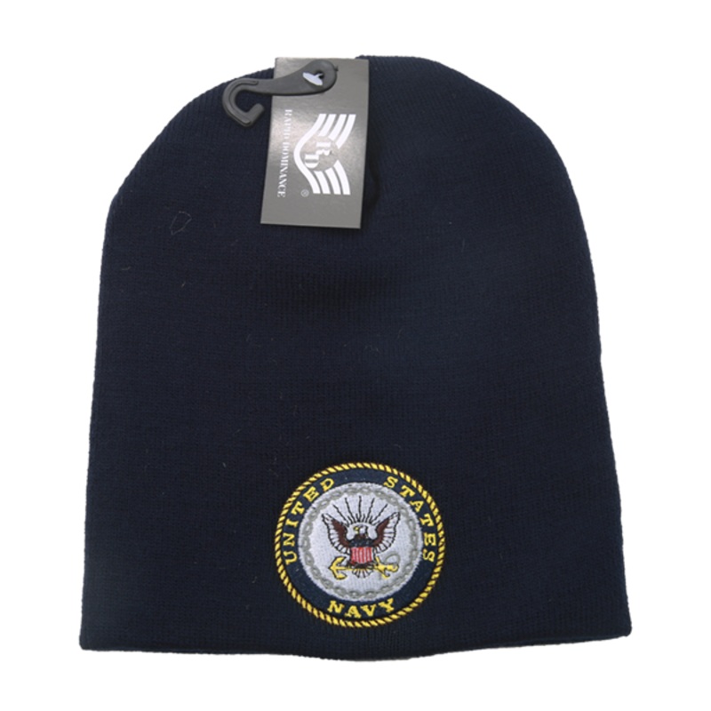United States Navy Beanie, Navy Knit Cap, USN Beanie, Navy Emblem – Rapid Dominance S90