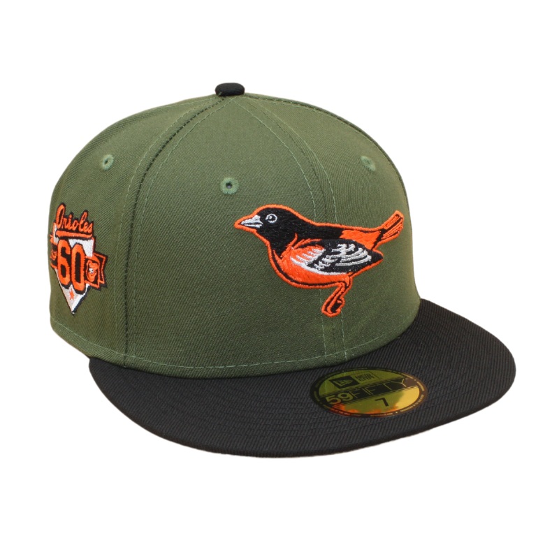 Baltimore Orioles Cooperstown 59Fifty Fitted 60th – Olive