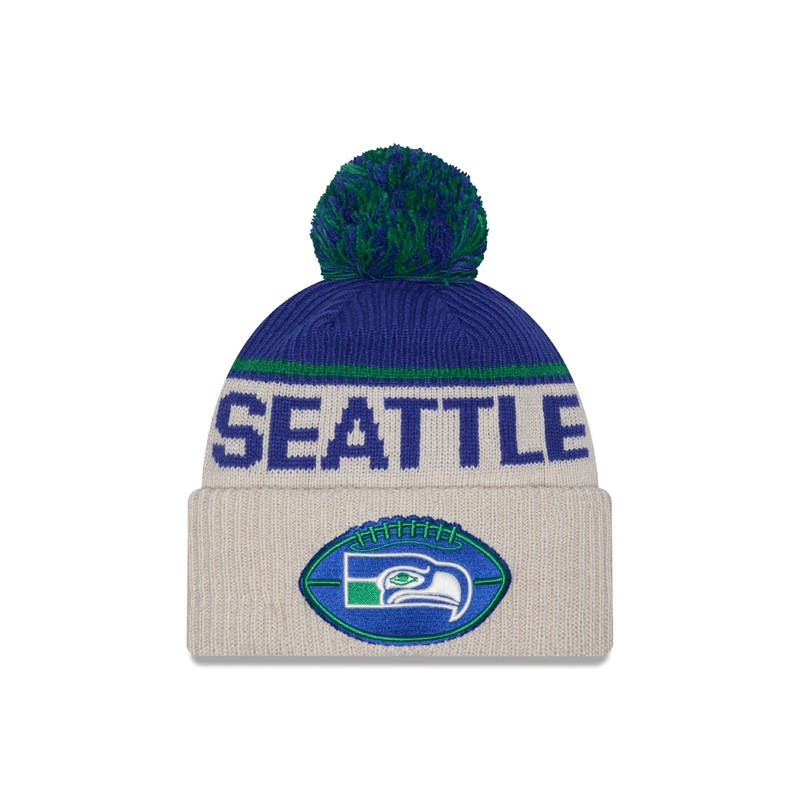 New Era – Seattle Seahawks – NFL Sideline Beanie – Stone/OTC