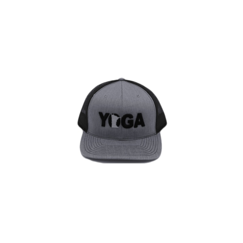 Yoga Minnesota  Pro 3D Puff Embroidered Snapback Trucker Hat Heather Gray/Black
