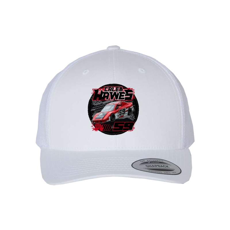 Caleb Hawes    Patch Retro Snapback Trucker Hat White
