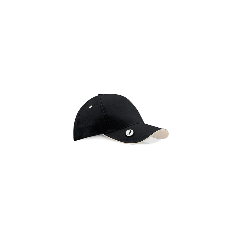 <span>Casquette Golf Pro-Style Noir & Blanc Coton- Beechfield</span>