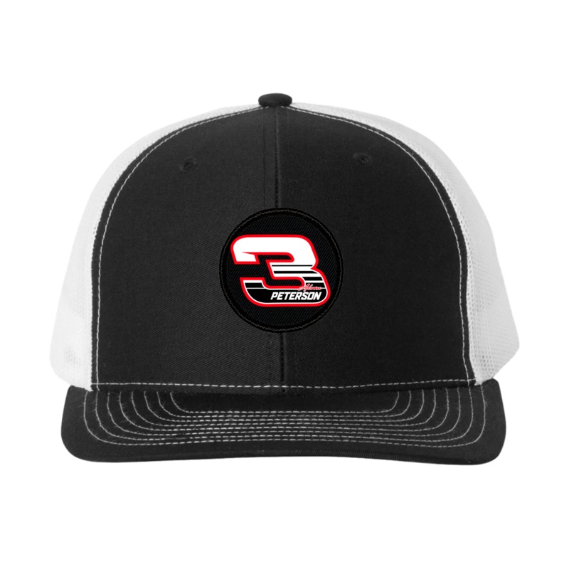 Adam Peterson    Patch Snapback Trucker Hat Black/ White
