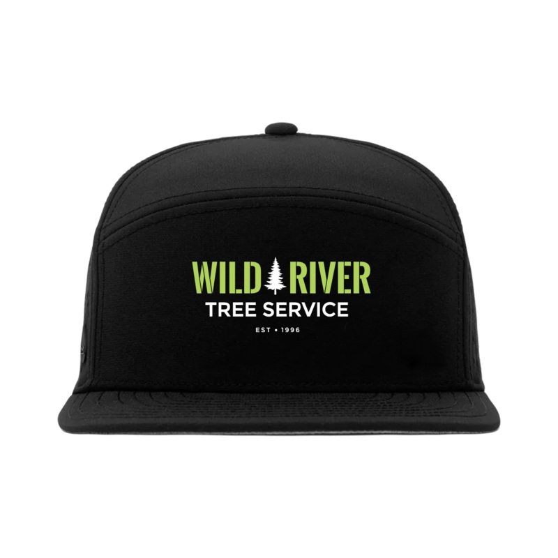 Wild River  Waterproof Performance HTV Flat Brim Snapback Hat Black
