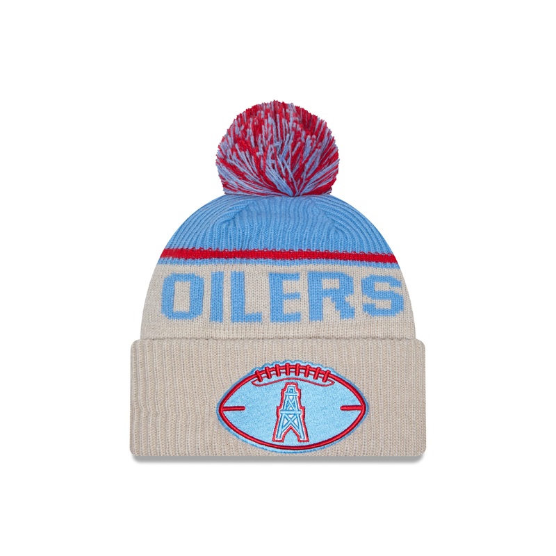 New Era -NFL Oilers – NFL Sideline Beanie – Stone/OTC