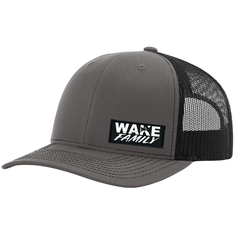 Wake Family Collection   Patch Richardson Snapback Trucker Hat Dark Gray/Black