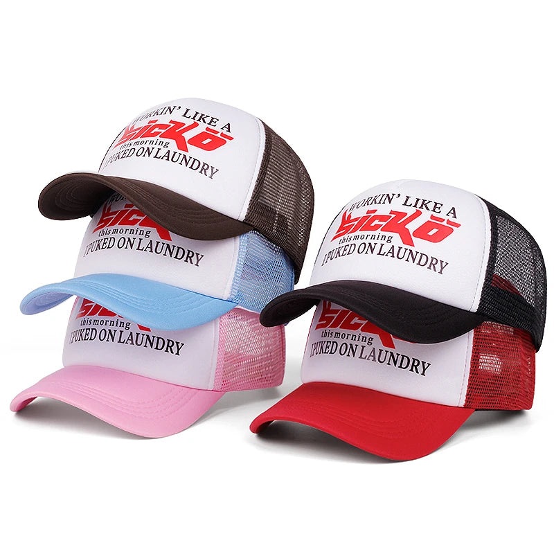 2025 Creative New Baseball Hat SICKO Printed Outdoor Sports Sunshade