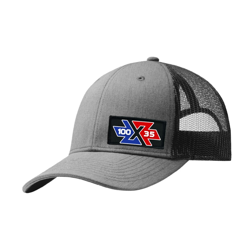 100X35   Patch Snapback Trucker Hat Heather Gray/Black