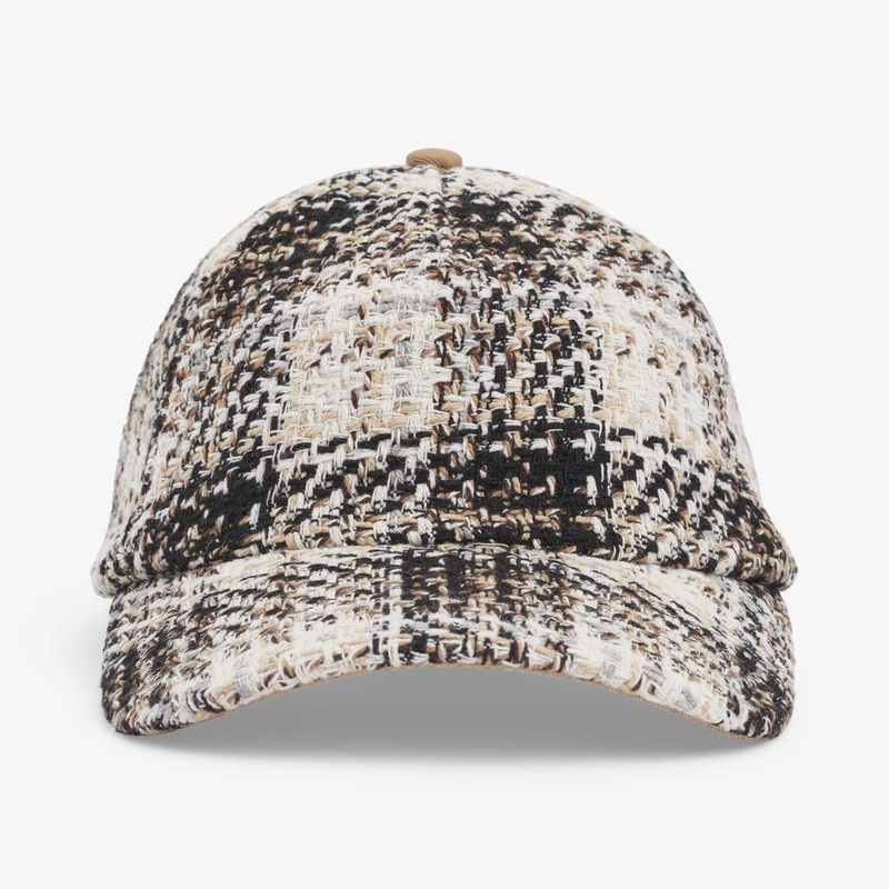 Upfront Nordic – ABEL –  Checked Baseball Cap – Black