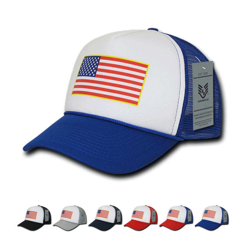 America USA Flag Trucker Foam Mesh Hats – A10