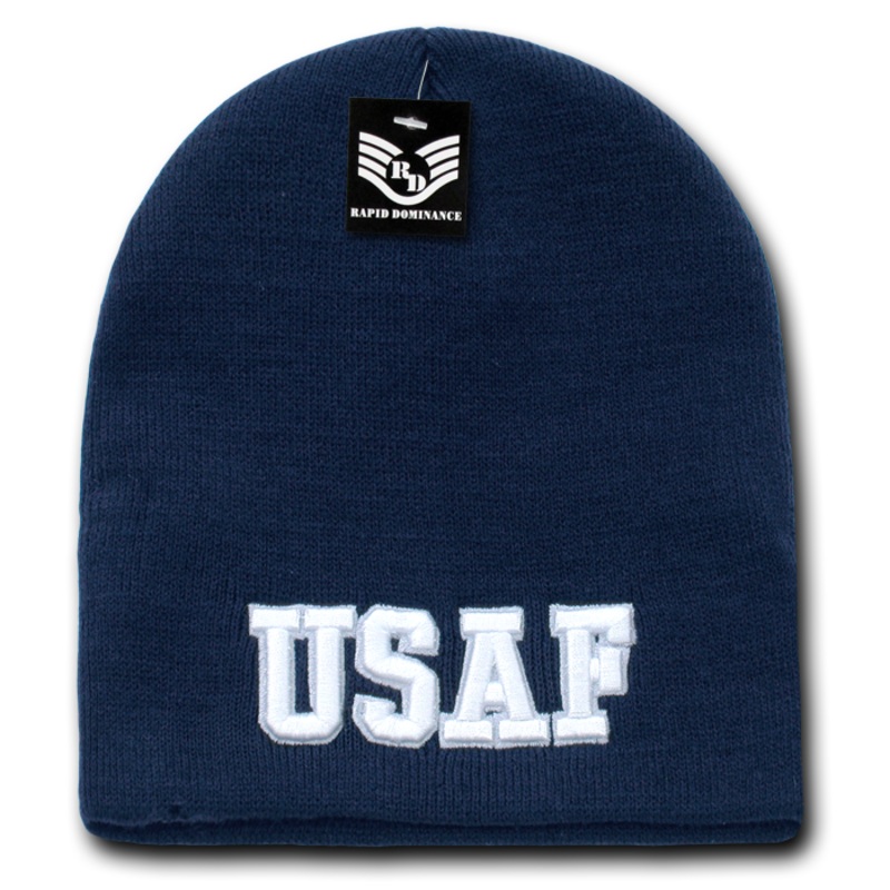 United States Air Force Beanie, Air Force Knit Cap, USAF Beanie, USAF Text – Rapid Dominance S90