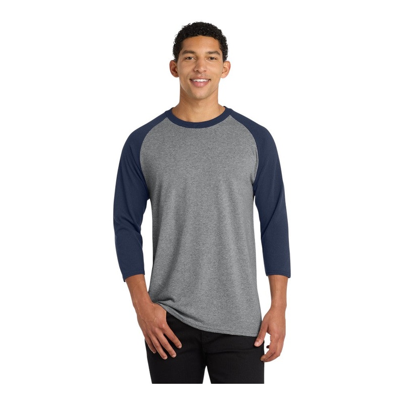 Port & Company PC55RS Core Blend 3/4-Sleeve Raglan Tee