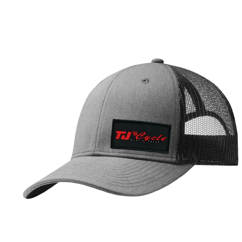 Tjs Cycle   Patch Snapback Trucker Hat Heather Gray/Black