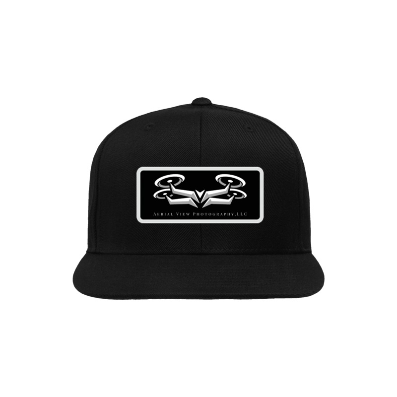 Aerial View Photography, LLC   Patch Snapback Flat Bill Hat Black