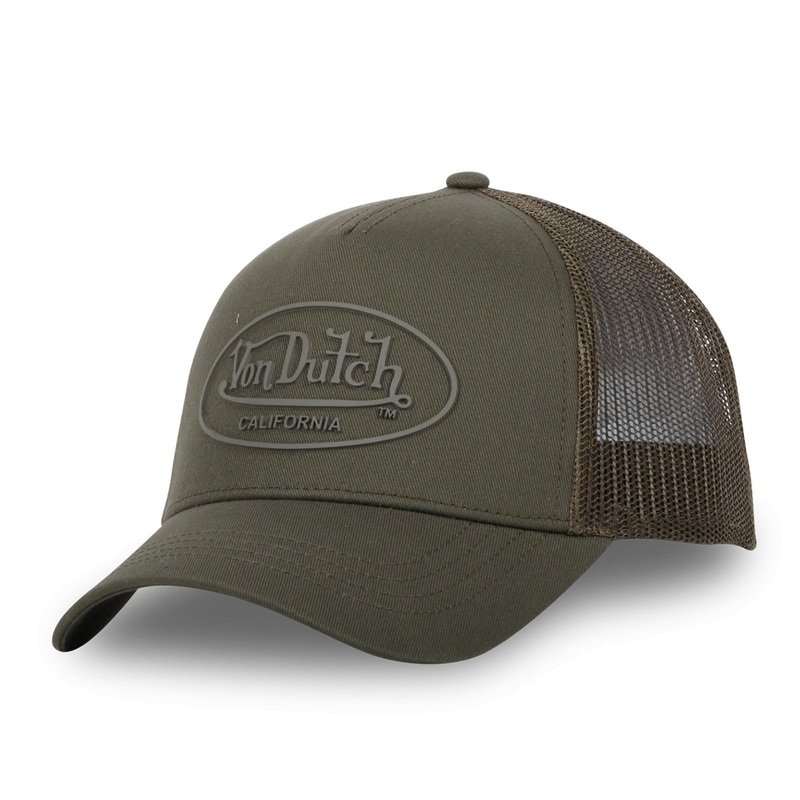 Von Dutch – Baseball Rubber Patch – 5-Panel Trucker Cap – Olive