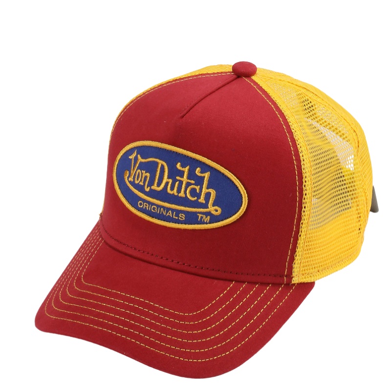 Von Dutch Boston Trucker Cap – Red/Yellow