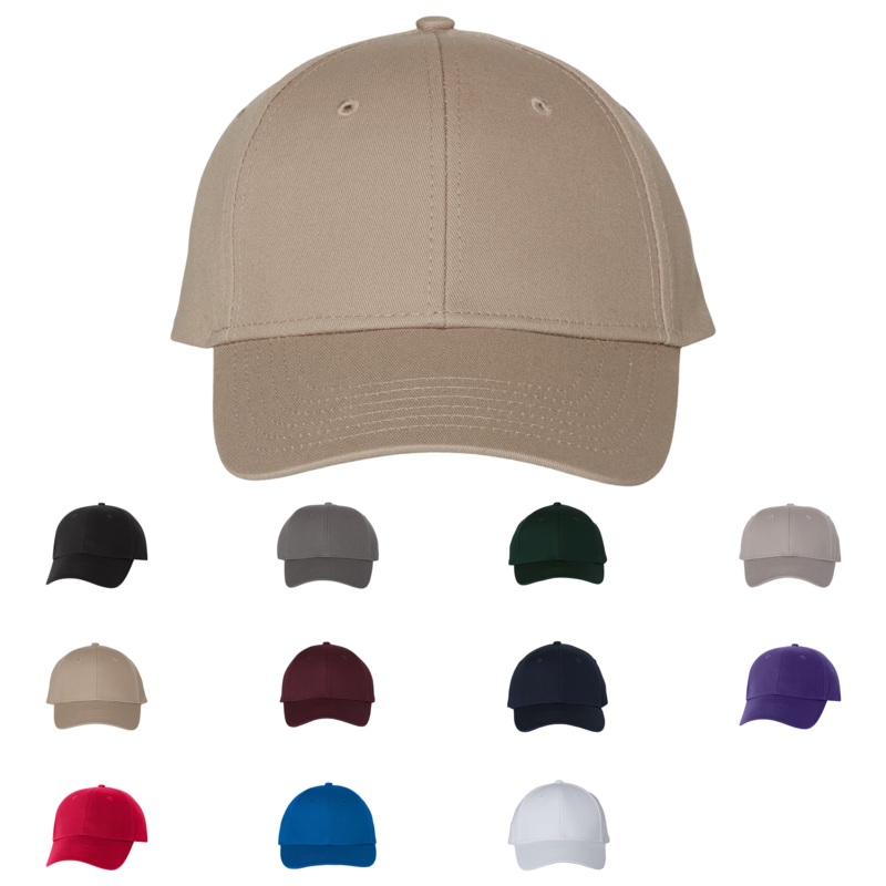 Valucap VC600 Chino Cap|Black|Charcoal|Forest|Grey|Khaki|Maroon|Navy|Purple|Red|Royal Blue|White