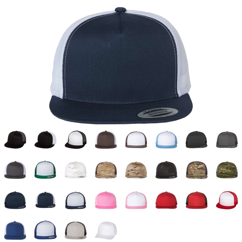 YP Classics, Yupoong 6006 – Flat Bill Trucker Cap – 6006