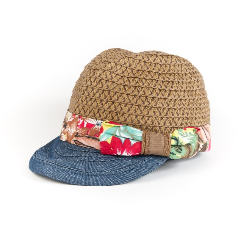 URBAN TROPICAL CAP|Navy|Natural|Brown